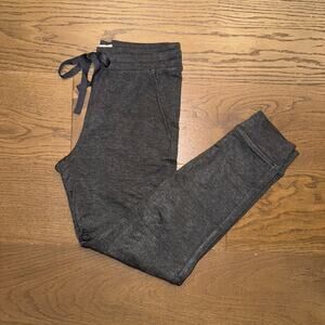 NWT Lou & Grey Nordstrom SignatureSoft Plush Charcoal Dark Gray Sweatpants XXS